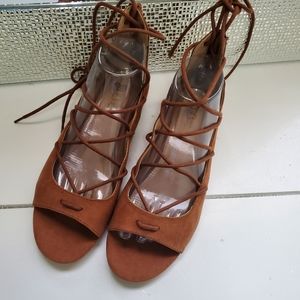 Womens BRASH Brown Strappy Sandals Size 9